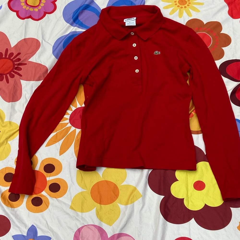 lacoste long sleeve polo